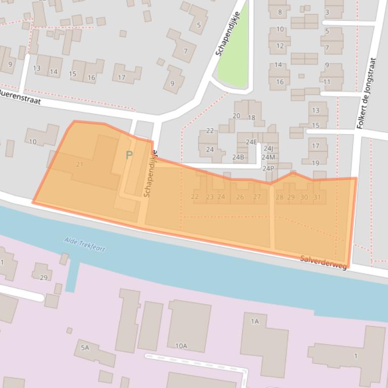 Kaart van postcodegebied 8801AZ.