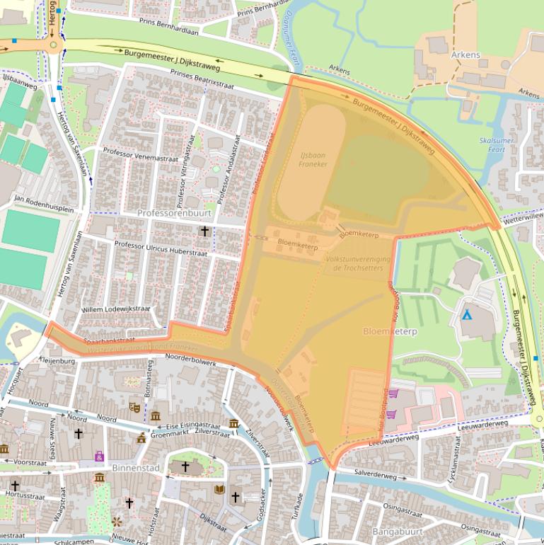 Kaart van postcodegebied 8801BW.