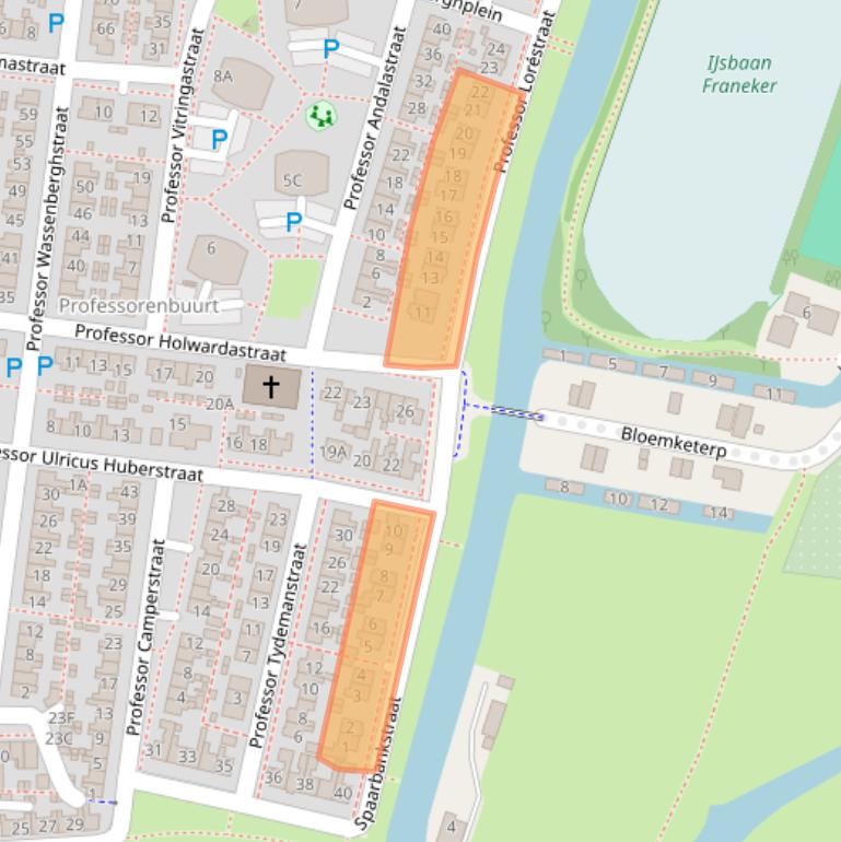 Kaart van postcodegebied 8801DD.