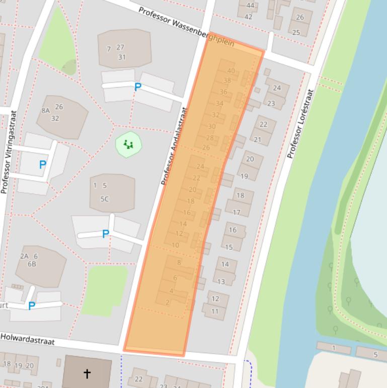 Kaart van postcodegebied 8801DJ.