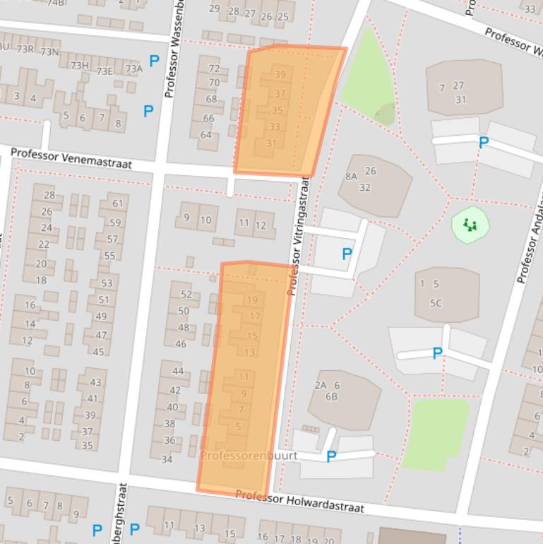 Kaart van postcodegebied 8801DK.