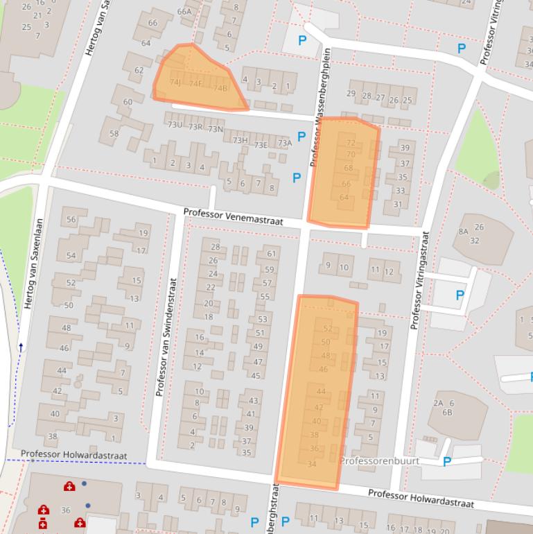 Kaart van postcodegebied 8801DT.