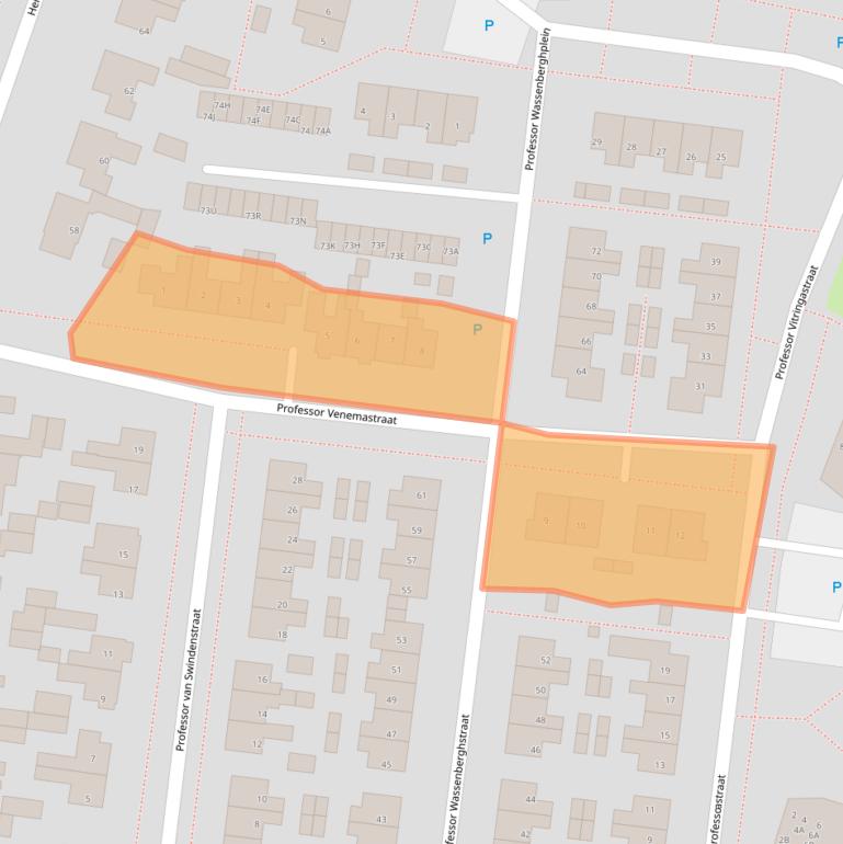 Kaart van postcodegebied 8801DV.