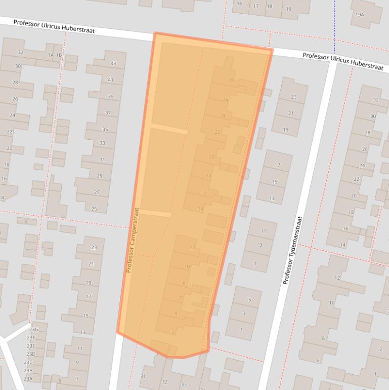 Kaart van postcodegebied 8801EH.