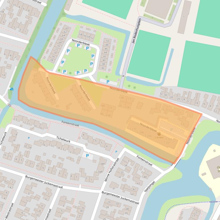 Kaart van postcodegebied 8801EV.