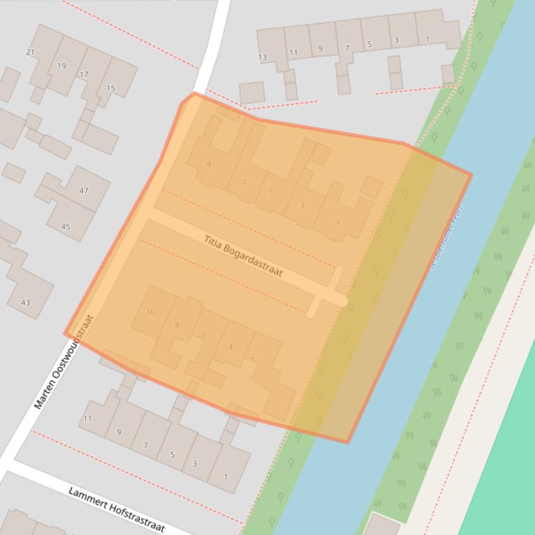 Kaart van postcodegebied 8801GD.