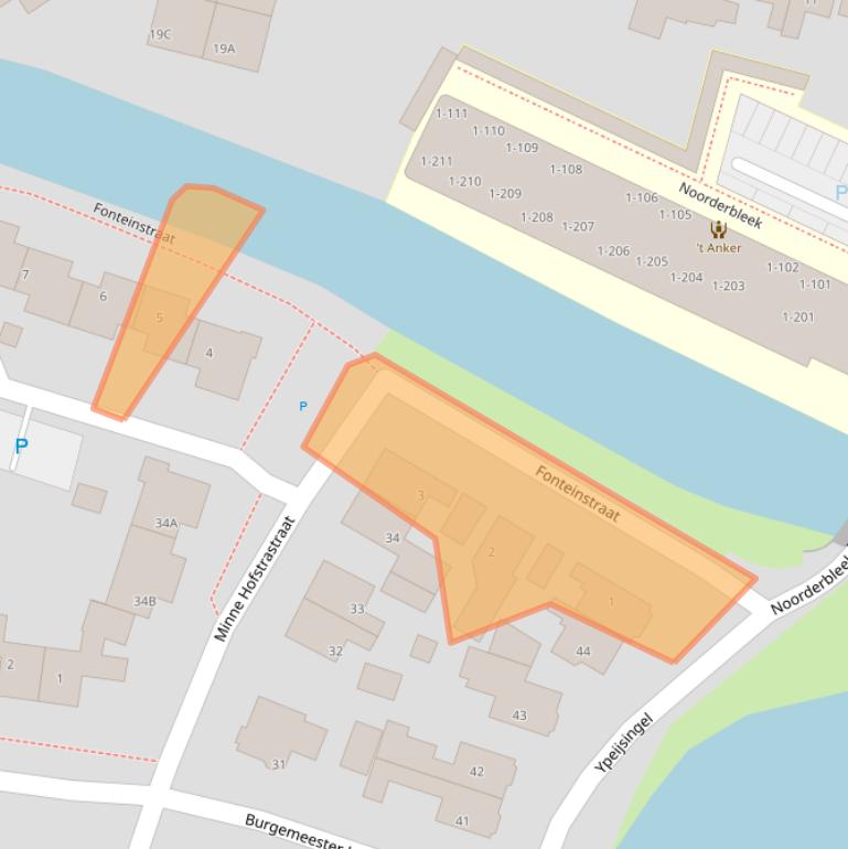 Kaart van postcodegebied 8801GH.