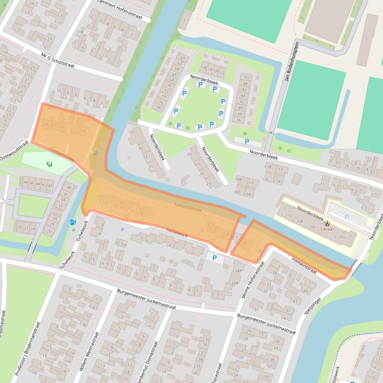 Kaart van postcodegebied 8801GJ.