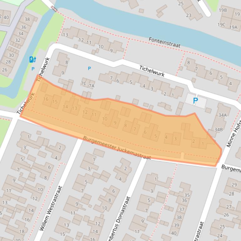 Kaart van postcodegebied 8801GK.