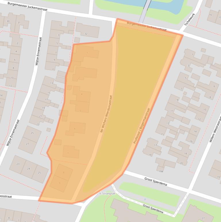 Kaart van postcodegebied 8801GS.