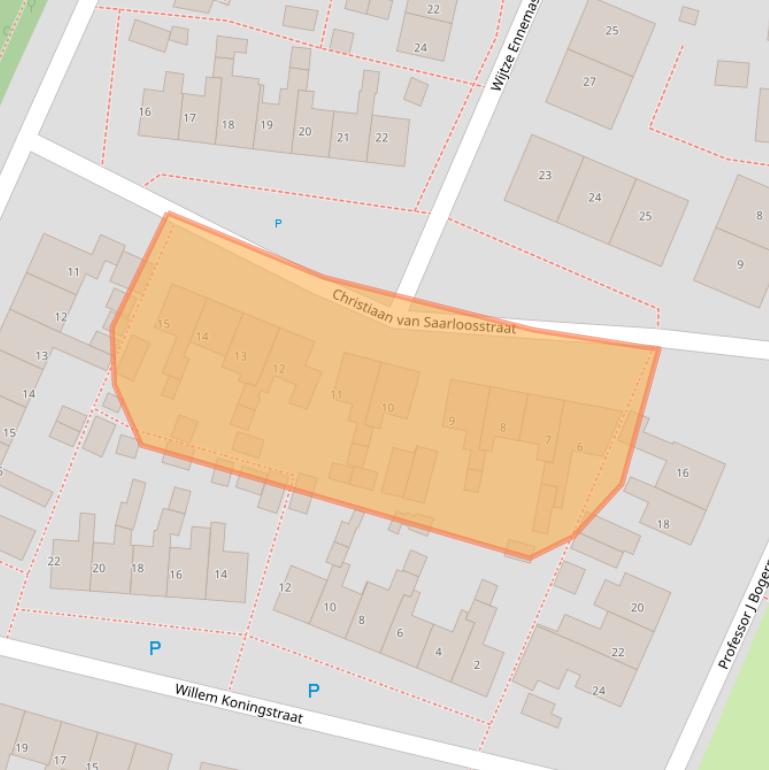 Kaart van postcodegebied 8801GV.