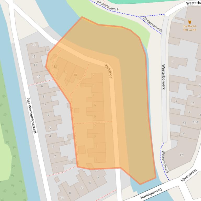 Kaart van postcodegebied 8801HM.