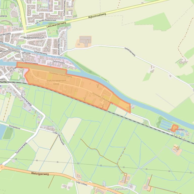 Kaart van postcodegebied 8801JW.