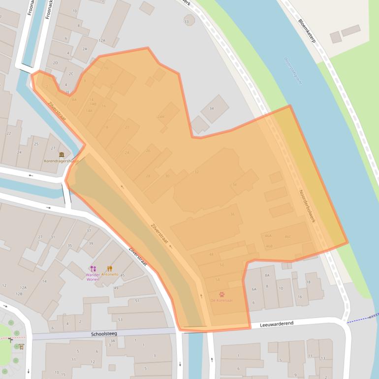 Kaart van postcodegebied 8801KC.