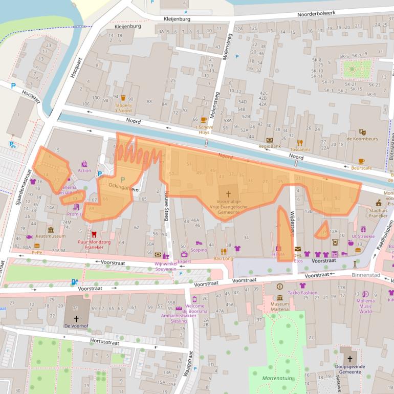 Kaart van postcodegebied 8801KT.