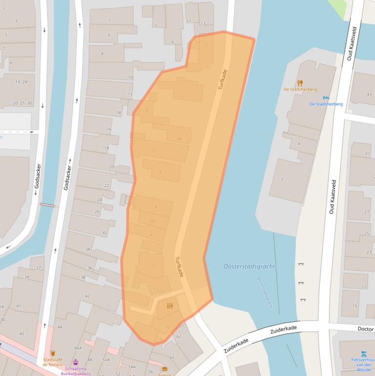 Kaart van postcodegebied 8801LP.