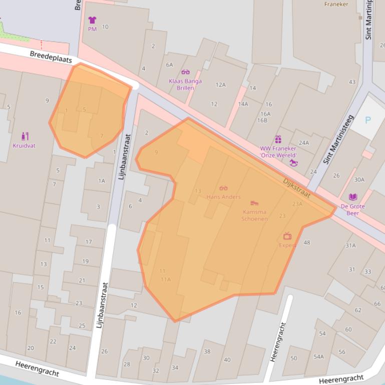 Kaart van postcodegebied 8801LR.
