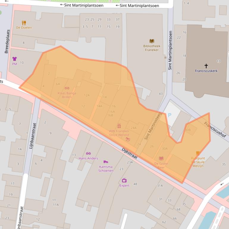 Kaart van postcodegebied 8801LV.