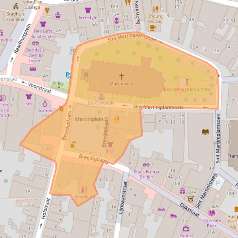 Kaart van postcodegebied 8801LZ.
