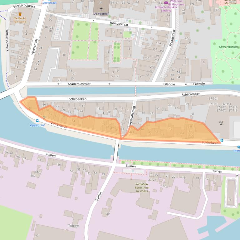 Kaart van postcodegebied 8801ML.