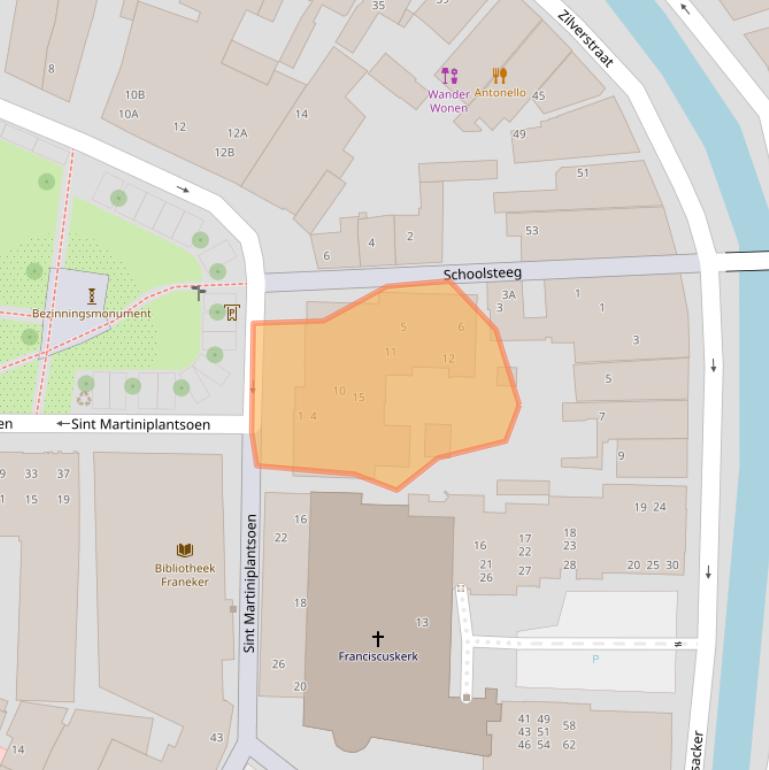 Kaart van postcodegebied 8801MS.