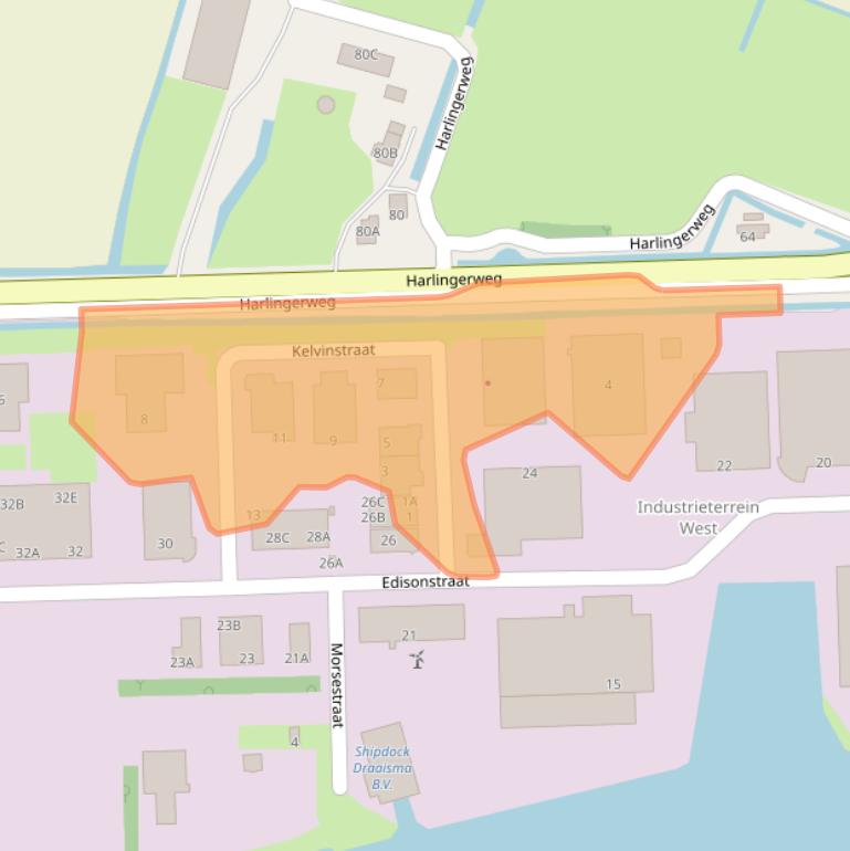 Kaart van postcodegebied 8801NA.