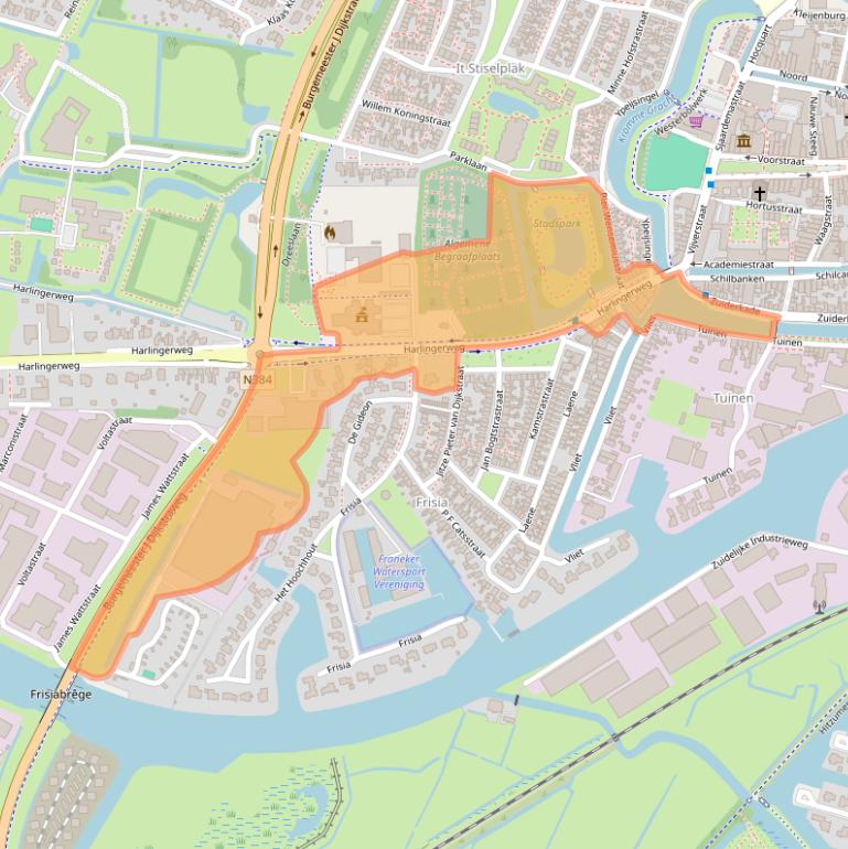 Kaart van postcodegebied 8801PA.
