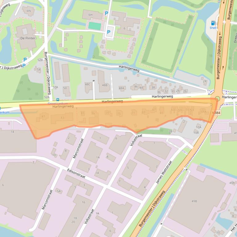 Kaart van postcodegebied 8801PB.