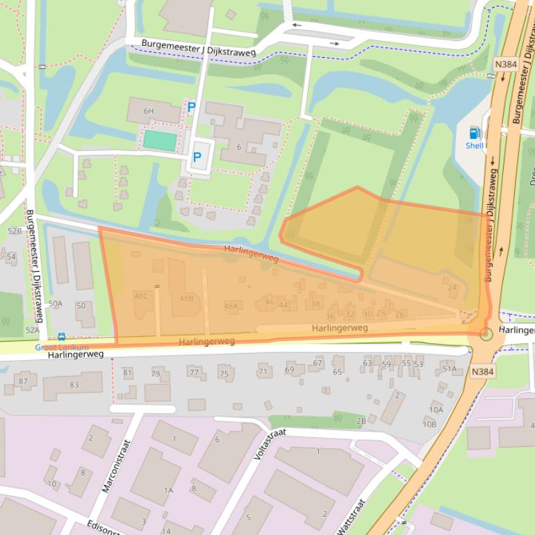 Kaart van postcodegebied 8801PC.