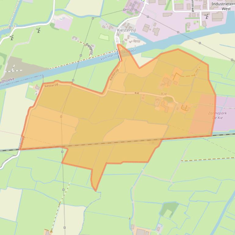 Kaart van postcodegebied 8801PJ.