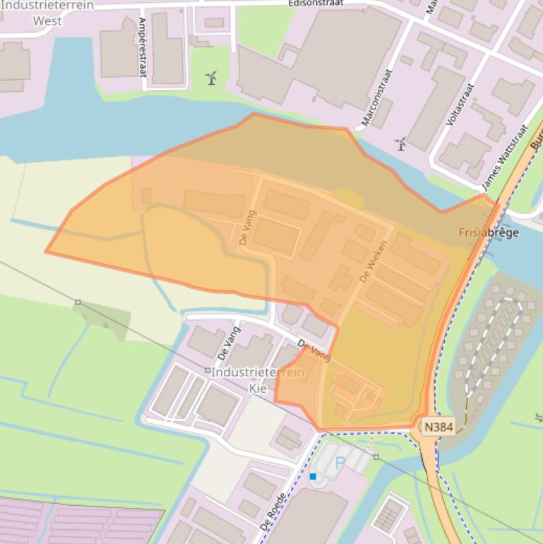 Kaart van postcodegebied 8801RA.