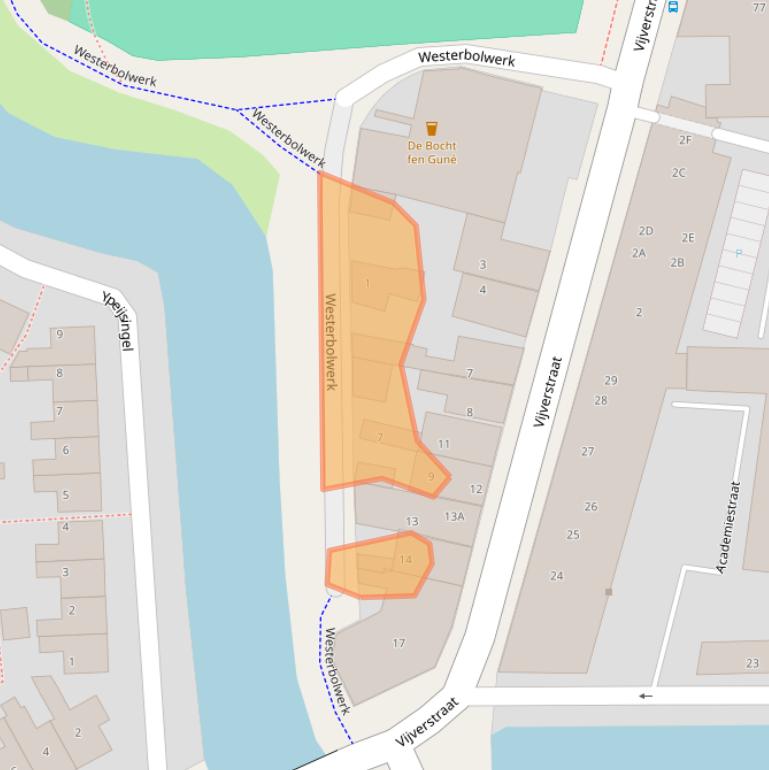 Kaart van postcodegebied 8801TV.