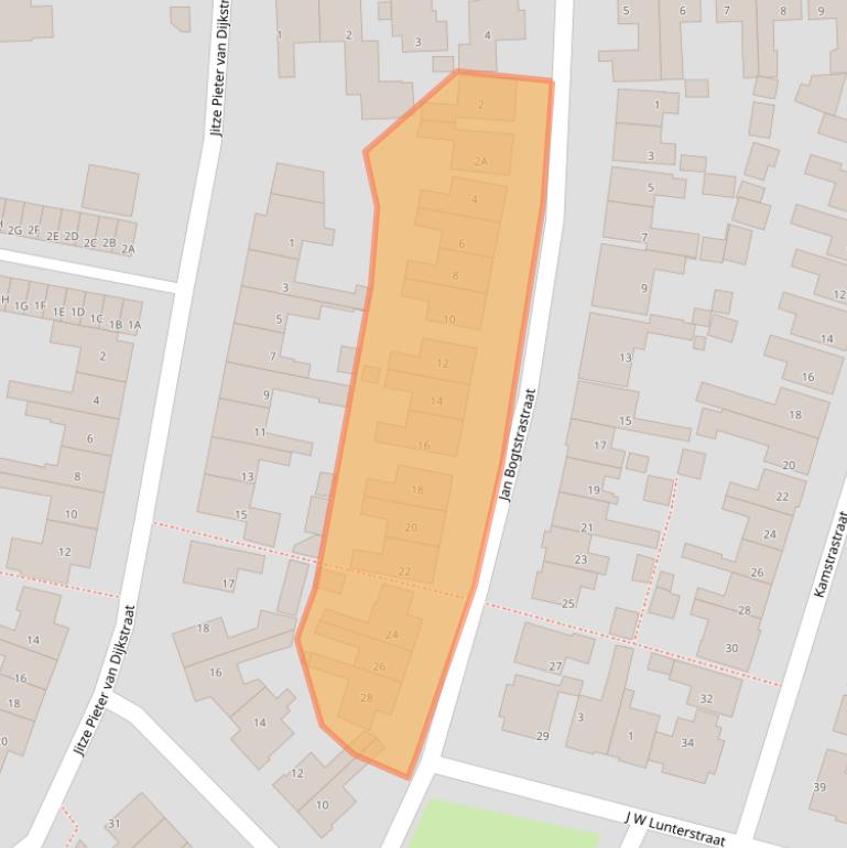 Kaart van postcodegebied 8801VJ.