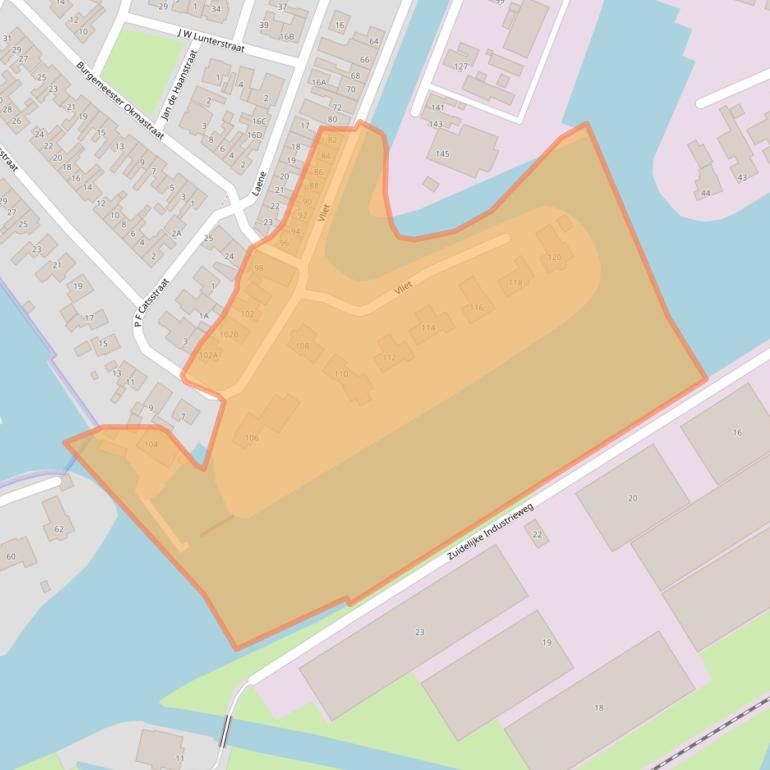 Kaart van postcodegebied 8801VS.