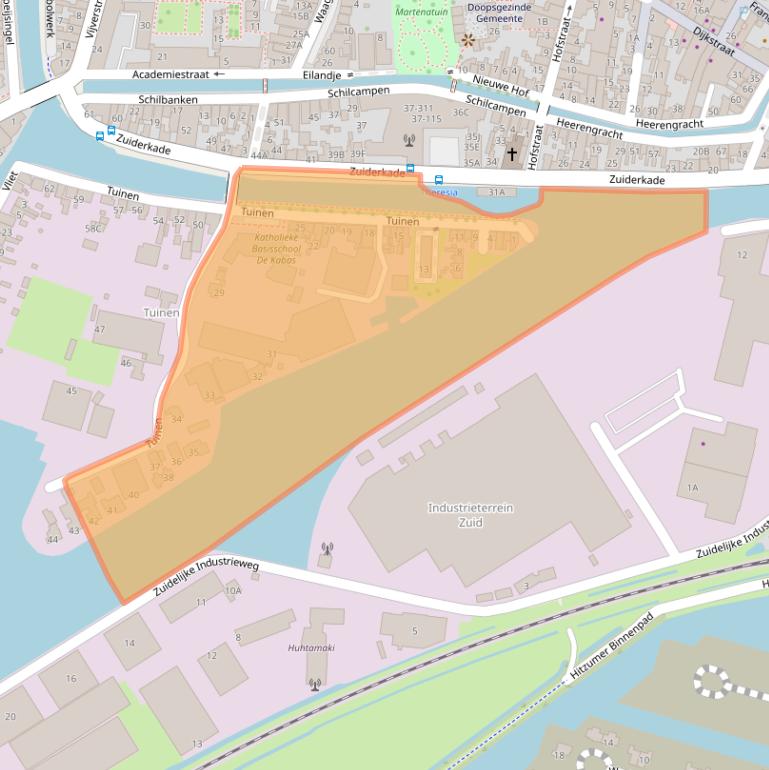 Kaart van postcodegebied 8801VW.