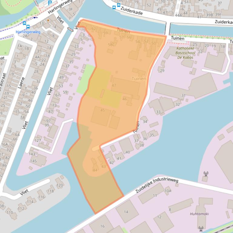 Kaart van postcodegebied 8801VX.