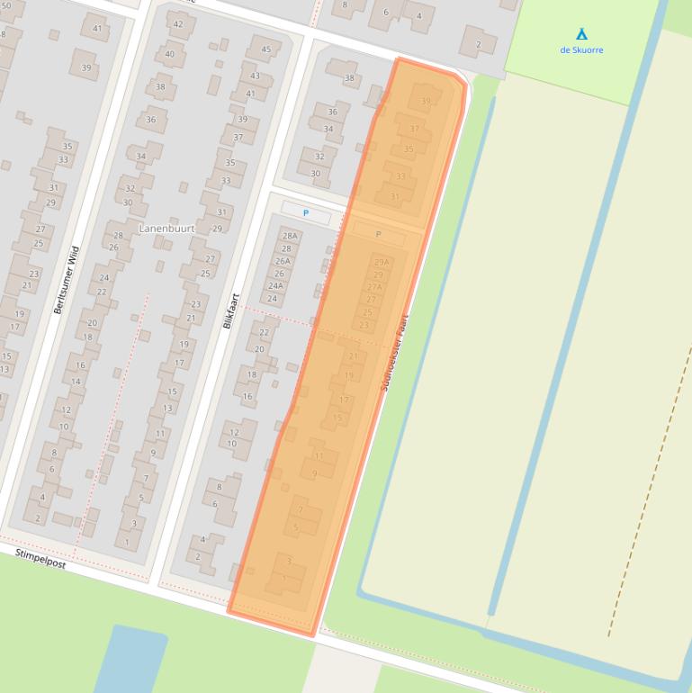 Kaart van postcodegebied 8801XD.