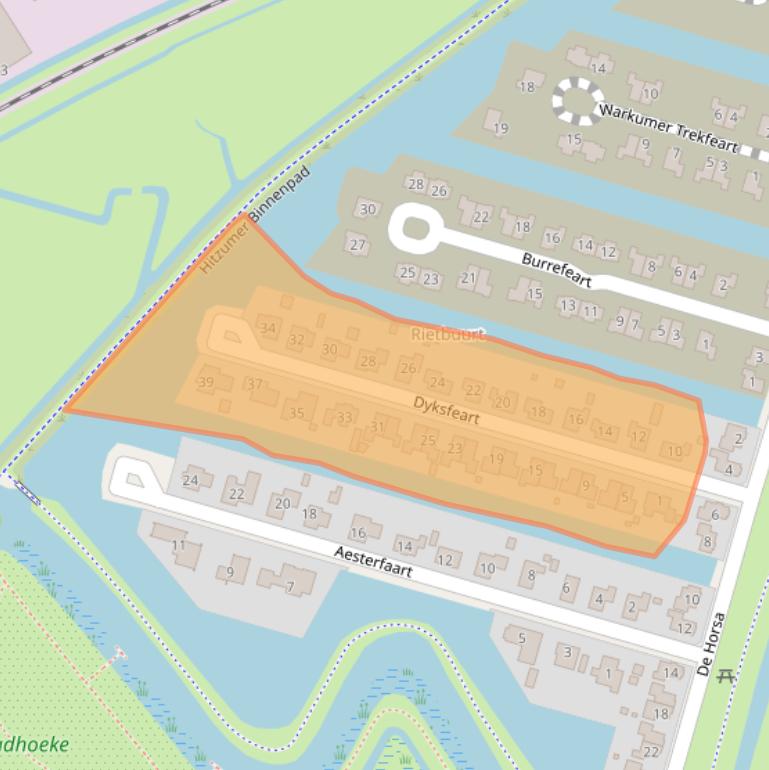 Kaart van postcodegebied 8801ZE.