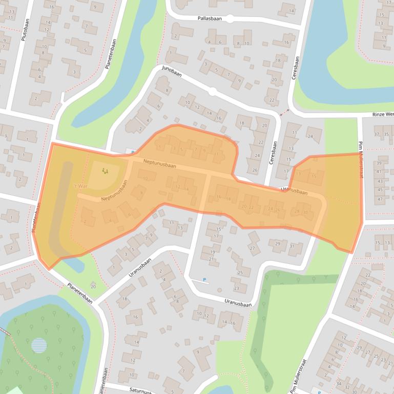 Kaart van postcodegebied 8802BG.