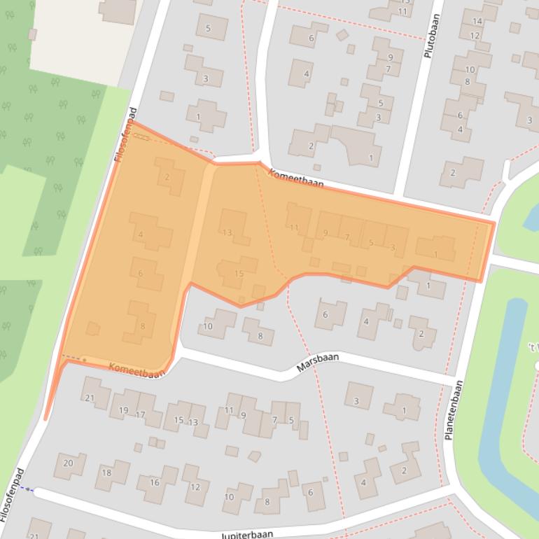 Kaart van postcodegebied 8802BK.