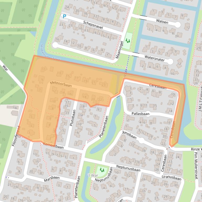 Kaart van postcodegebied 8802BL.