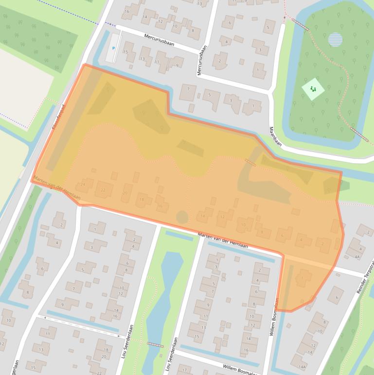 Kaart van postcodegebied 8802BW.