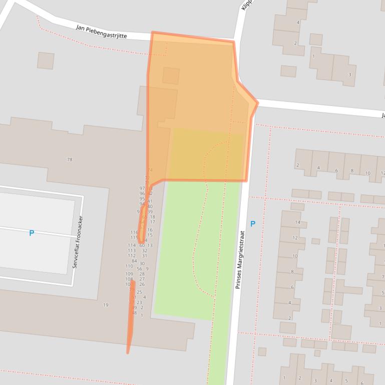 Kaart van postcodegebied 8802CM.