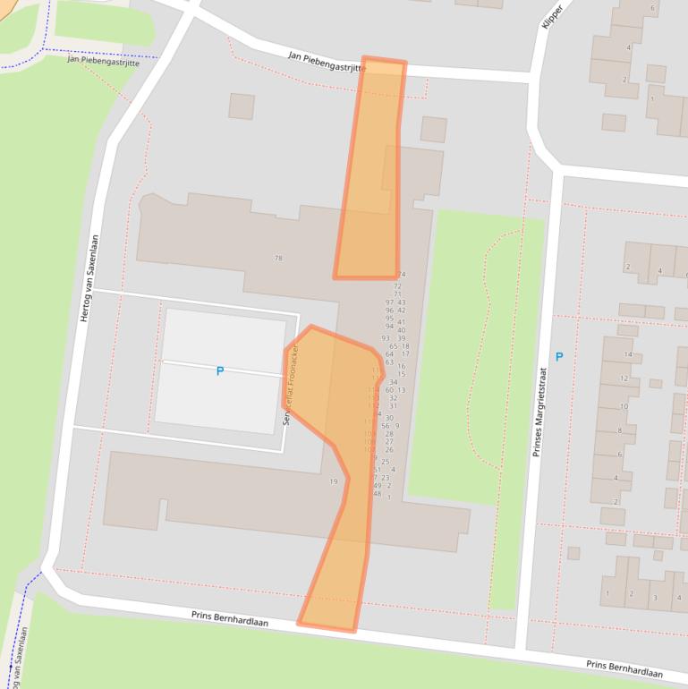 Kaart van postcodegebied 8802CP.