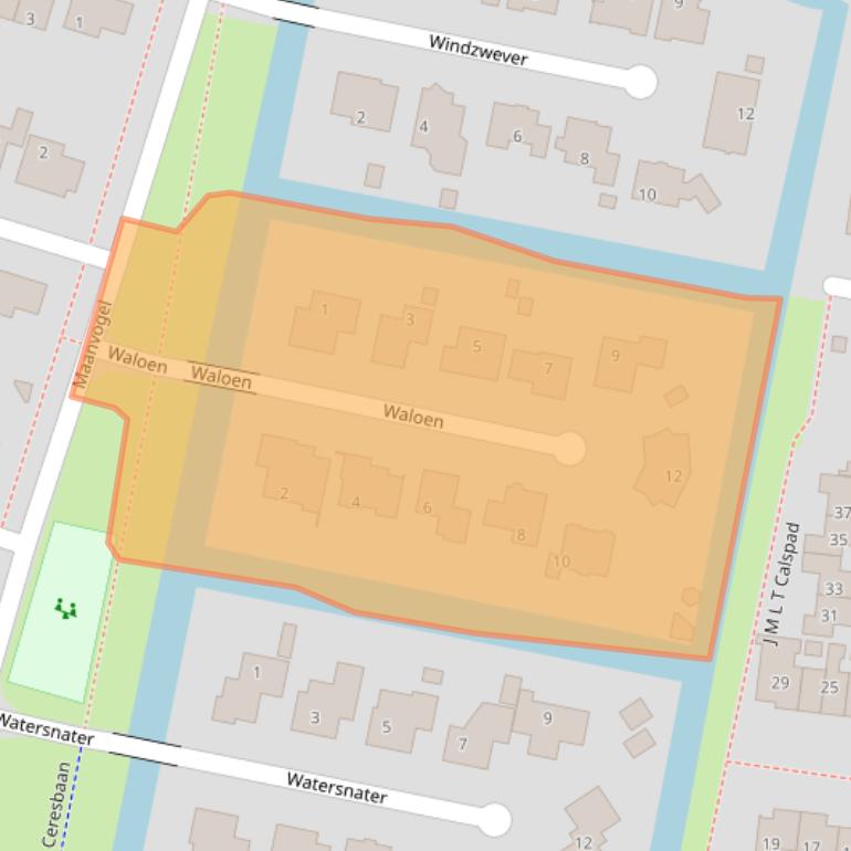 Kaart van postcodegebied 8802DG.