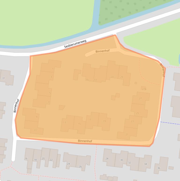 Kaart van postcodegebied 8802MD.