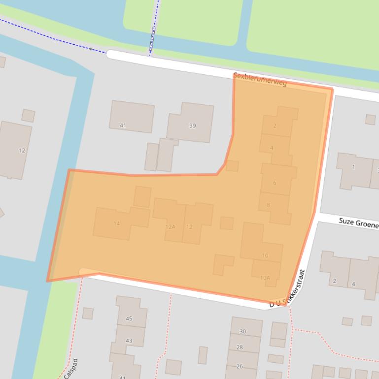 Kaart van postcodegebied 8802MJ.