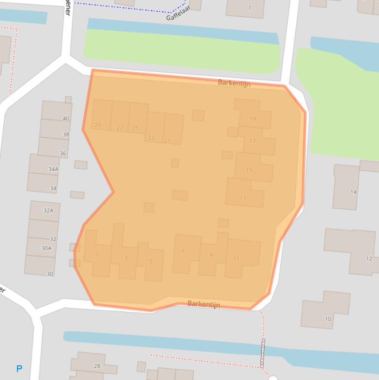 Kaart van postcodegebied 8802NA.