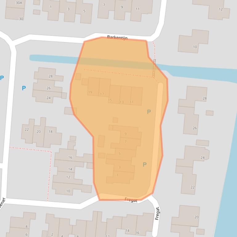 Kaart van postcodegebied 8802NC.