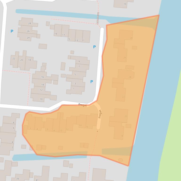 Kaart van postcodegebied 8802ND.